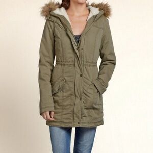 Hollister Co. Weather Parka Jacket with Hood